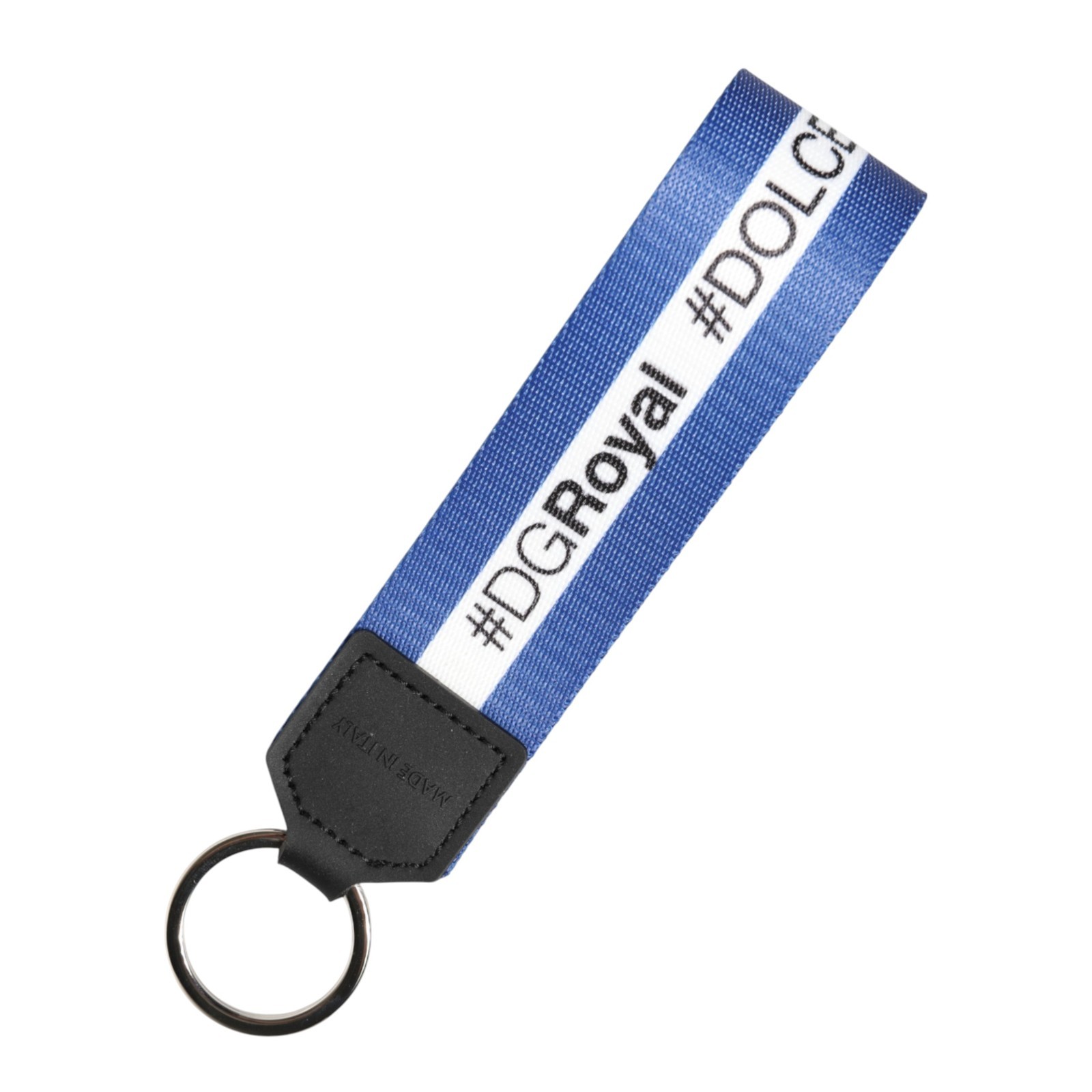DOLCE - GABBANA Keyring White Blue Logo Polyester PVC Holder Keychain RRP 220usd 23790₽
