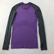 Lululemon Shirt Women 4 Purple Swiftly Tech Long Sleeve Stretch Stretch Yoga Gym