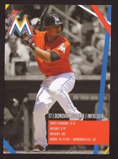 Donovan Solano Miami Marlins 5x7 SGA Photocard