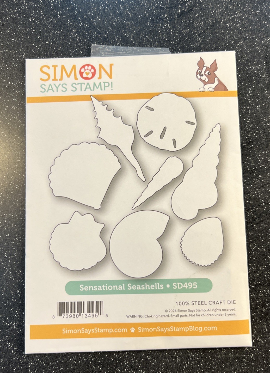Simon Says Stamp Sensational Seashells Embossing Folder & Cutting Dies~New