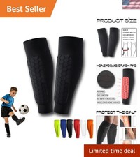 Soccer Shin Guards Shin Pads for Kids Youth Adult, Shin Guards Calf Compressi...