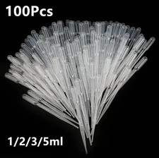 100pcs Disposable Plastic Transfer Laboratory  Pipettes Graduated Droppers - NEW