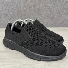 Skechers Mens Equalizer Double Play Slip On Loafers Black Mesh 51509 BBK Size 8