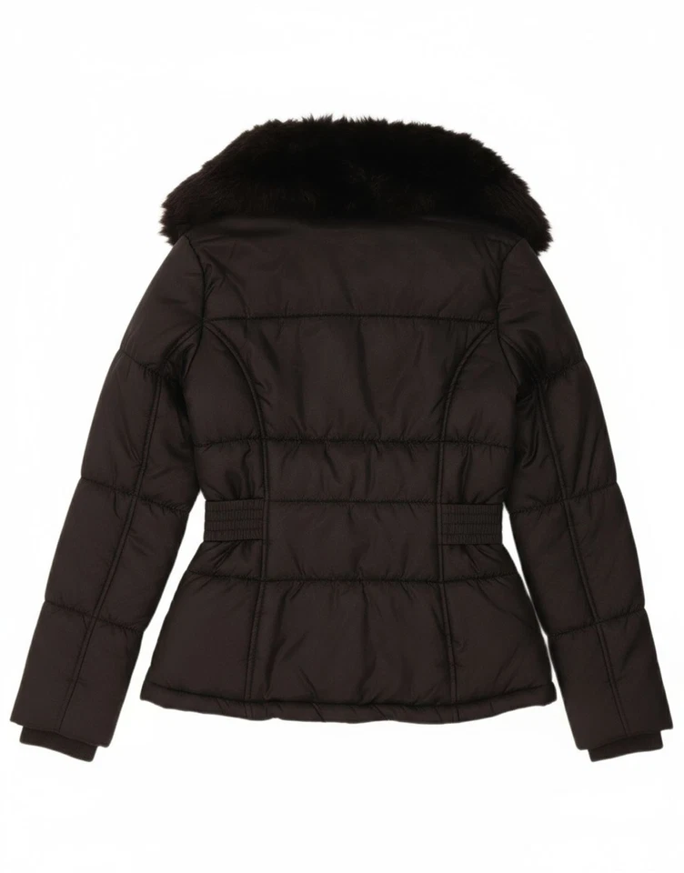 Chaqueta acolchada para mujer Jane Norman UK 8 pequeña negra de nailon CM17 Foto 2 de 4