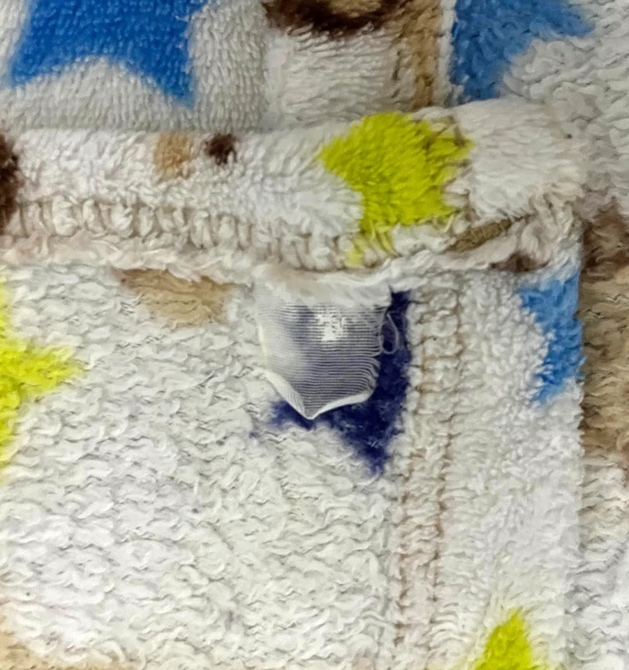 Manta de bebé Monkey Giraffe azul verde estrella blanca polar Cutie Pie? Lovey 32x34 Foto 2 de 3