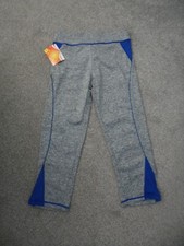 Ladies Size Small Grey Marl and blue legging tights exercise activewear