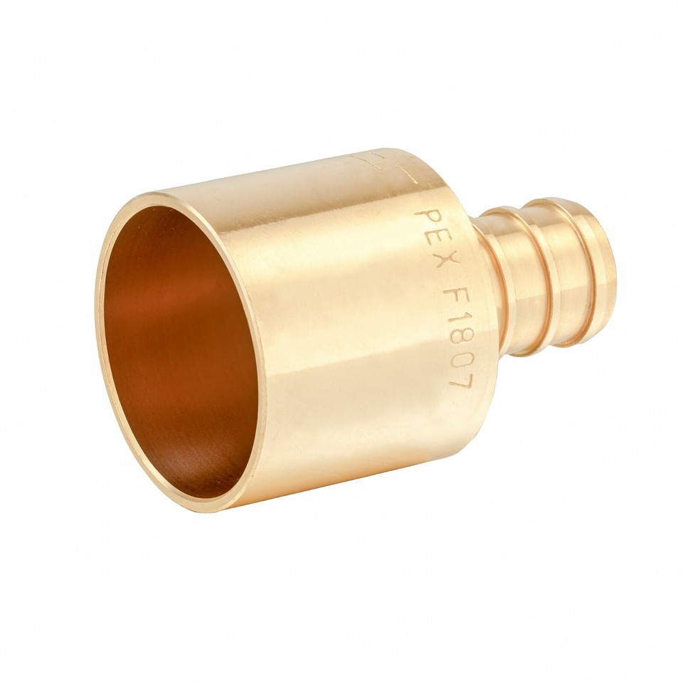 EFIELD Pex ASTM F1807 - Raccordo A Crimpare In Ottone, 1/2" X 1/2 - Foto 2