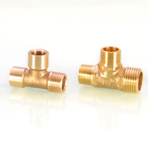 Brass Offset Equal Tees Bsp Male / Female T Straight Tee Fitting 1/8" 1/4" 3/8" - Picture 12 of 30