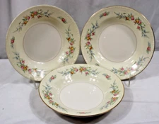 Homer Laughlin Ferndale Set 3 Rimmed Soup Bowls