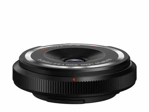 Olympus 9mm f8 Fish-Eye Pancake Body Cap Lens for Micro 4/3 mount - Black UK - Picture 2 of 12