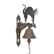 9934868 Dzwonek ścienny Żeliwo Rustykalny kot dł. ok. 43cm