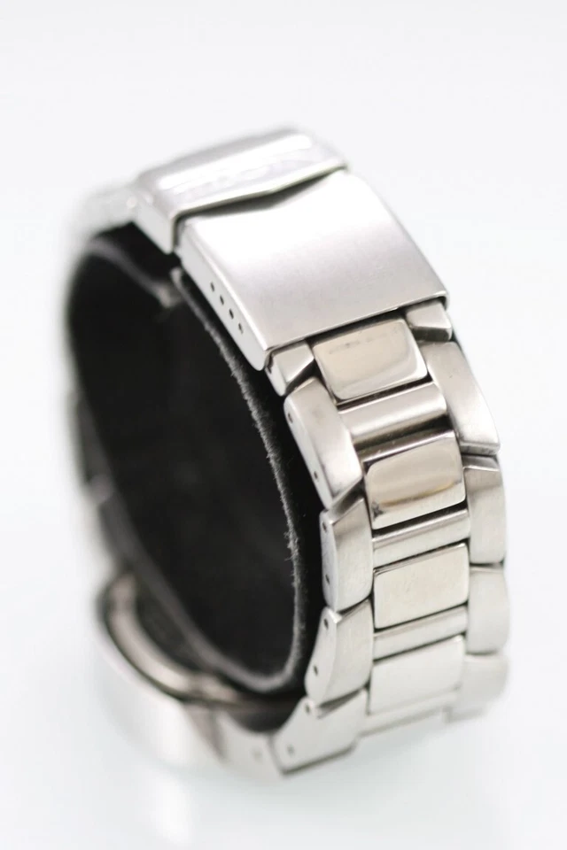 Elgin Men Watch ALL Stainless Steel Silver Date Battery WR 50m Black Quartz - Image 3 of 4