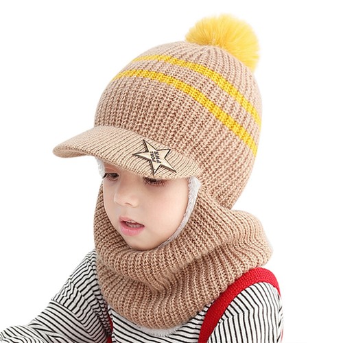 Niño Bebé Invierno Cálido Sombreros Con Capucha Bufanda Orejera Gorra Tejida Niños Niñas Niños - Imagen 20 de 26
