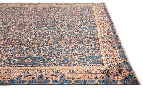 Kashmar Handgeknüpfter Perserteppich 343x245 cm-Fine,Orient,Carpet,Rug,Blau - Picture 6 of 11