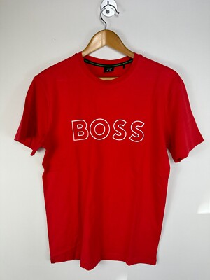 BOSS Crew Neck T-Shirt  10242929   Red Size S
