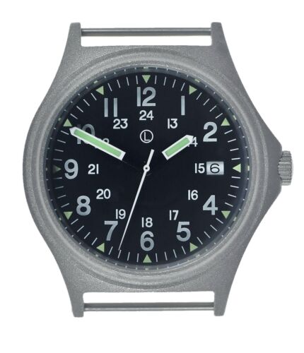 Reloj de cuarzo militar MWC 100m 12/24hr corona con tornillo y parte posterior de la caja sin marca - Imagen 3 de 6