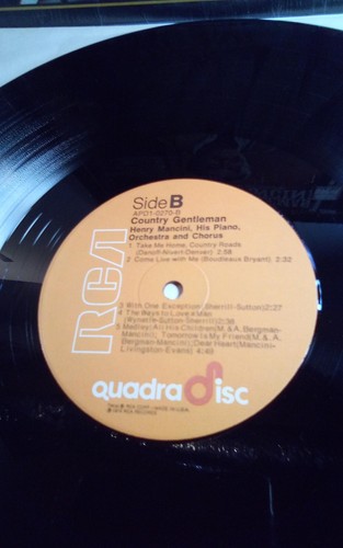 Henry Mancini And His Orchestra Country Gentleman Quadraphonic 1974 APD1-0270 V1 - Picture 4 of 7