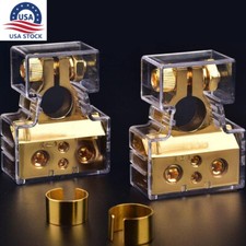 Car Battery Terminal Clamp Top Post Connectors Post Positive Negative Port Gold