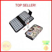 Floral Pill Case Box, 14 Day Pill Holder Pill Container  Medication Organizer,