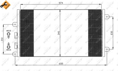NRF 35532 Condenser, Air Conditioning for Alfa Romeo