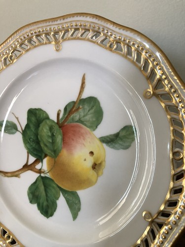 Antique Royal Copenhagen Flora Danica Reticulated Fruit Plate - Picture 3 of 6