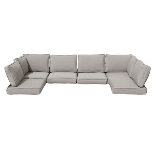 14X Outdoor Patio Furniture Cushions 6-Seat Rattan Wicker Sectional Sofa Cushion - Picture 69 of 72