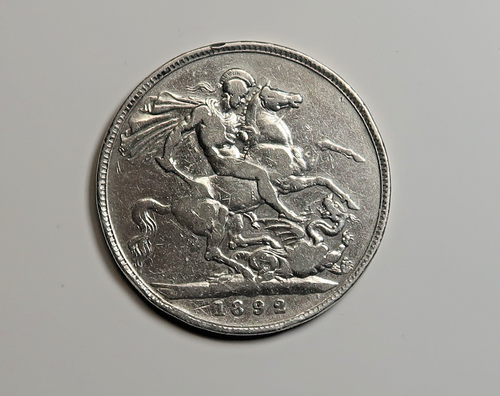 GREAT BRITAIN : SILVER CROWN 1892. QUEEN VICTORIA