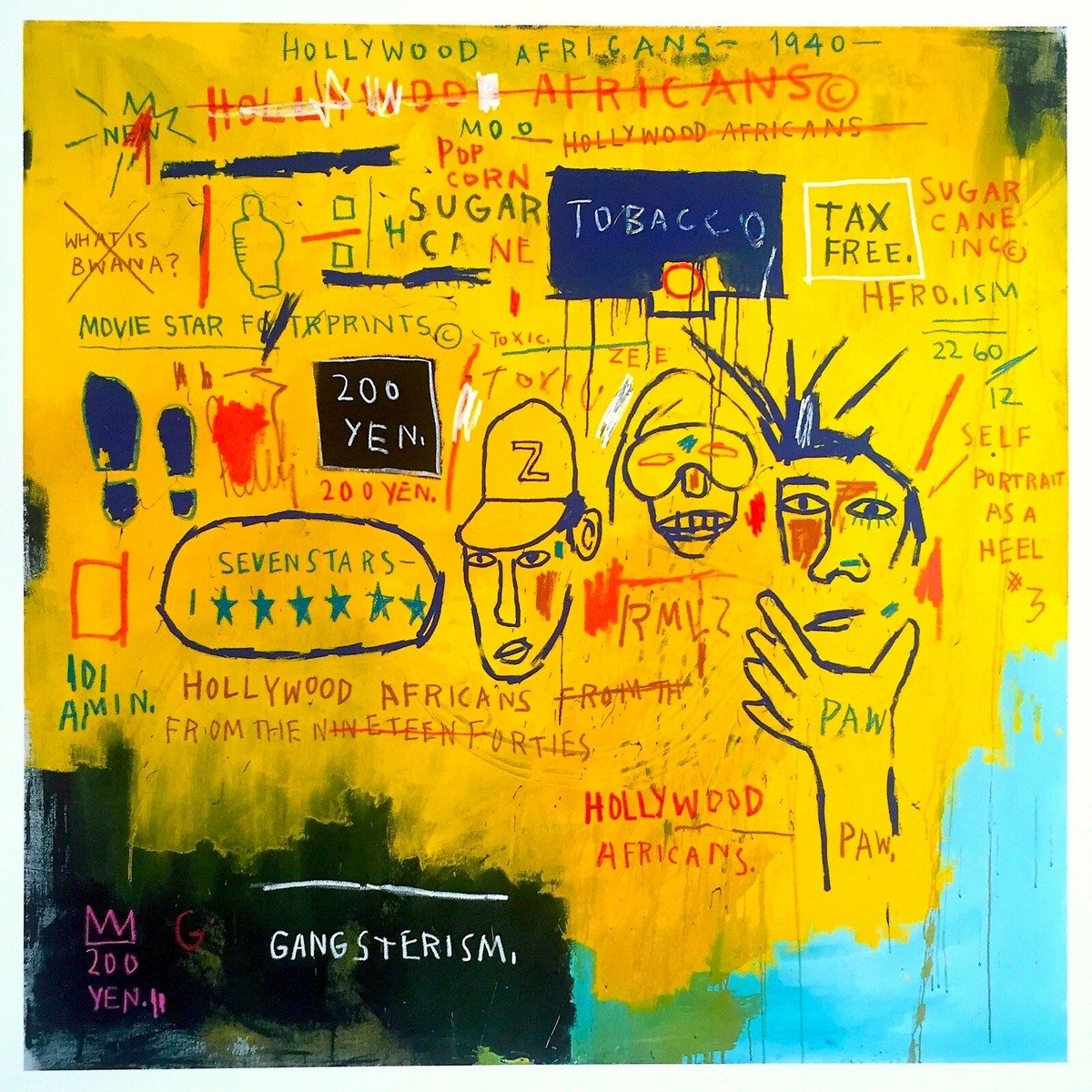 JEAN MICHEL BASQUIAT FINE ART LITHOGRAPH PRINT 