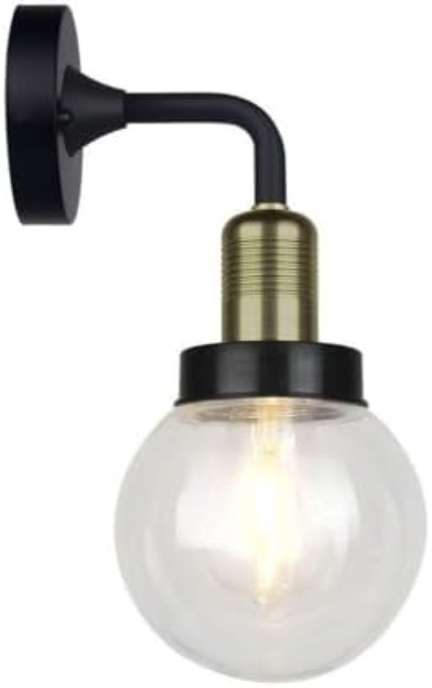 V-TAC 8970 Lampada Parete Esterno IP65 E27 Nero Opaco Sfera VT-7202BW