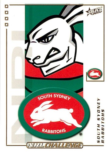 2002 SOUTH SYDNEY RABBITOHS NRL Card CLUB LOGO - Picture 1 of 2