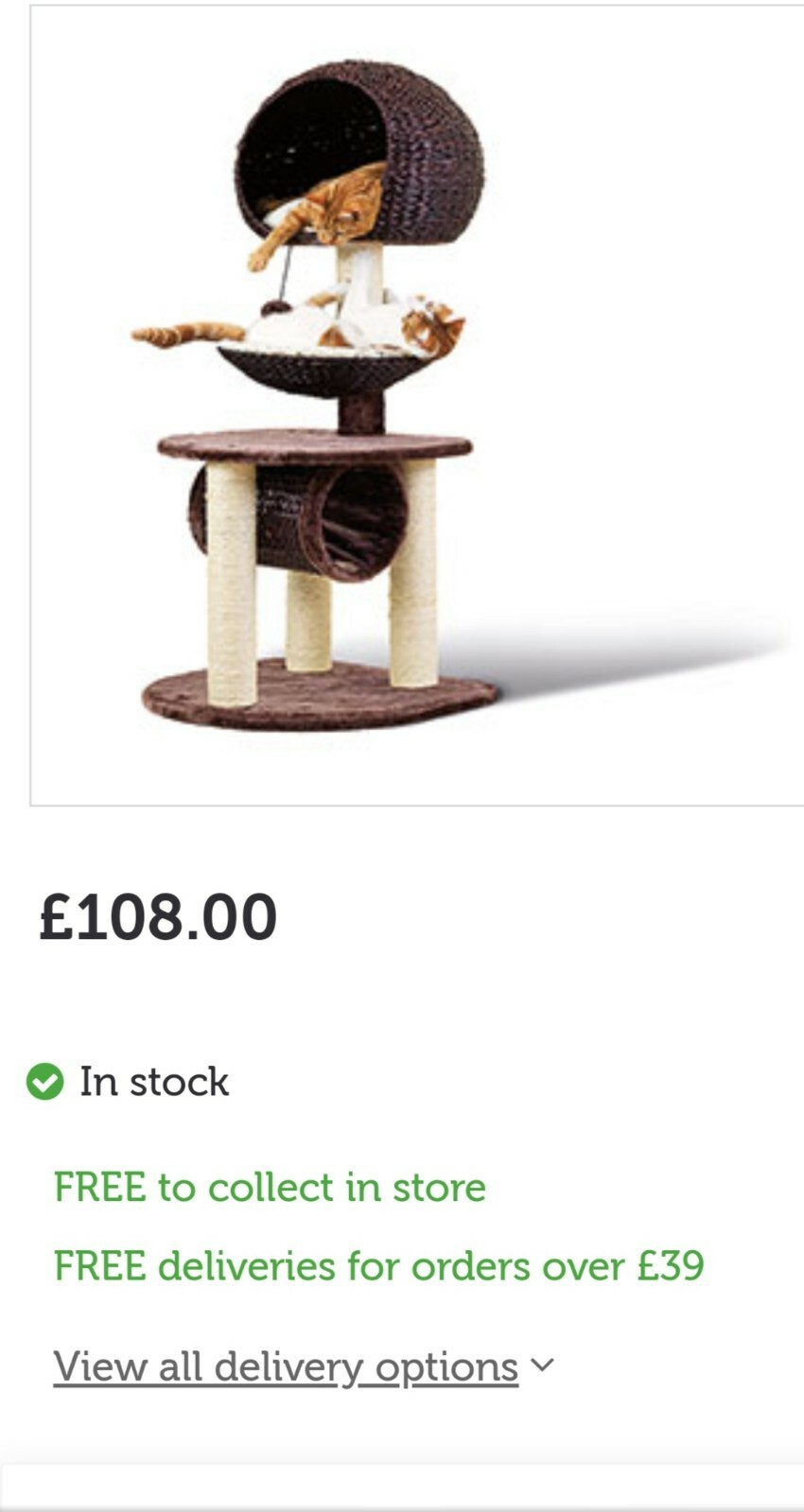 cat activity centre pets at home