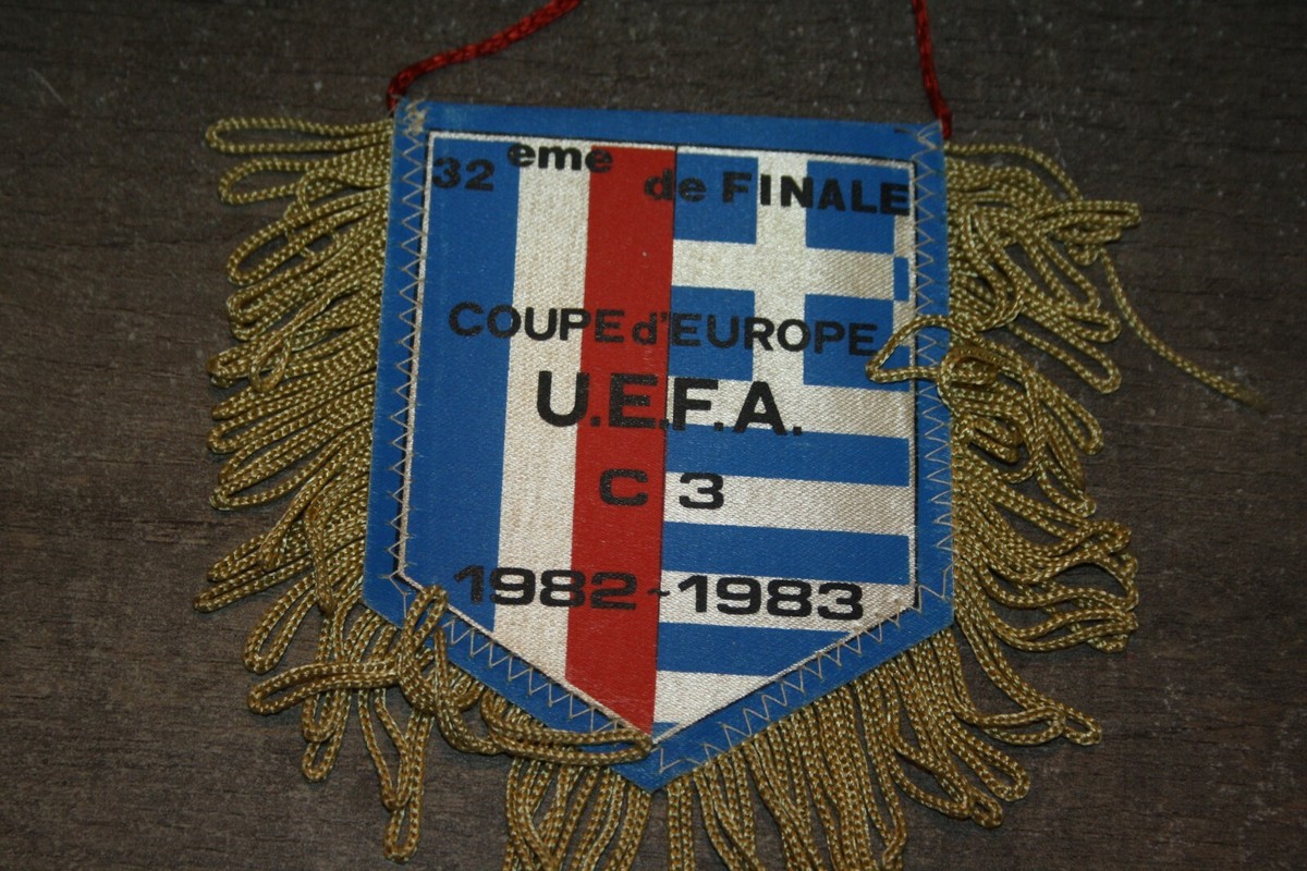 Fanion FC Sochaux – Aris Saloniki – Match Coupe UEFA 1982-1983 Vintage