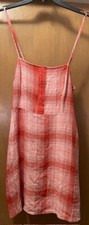 NWT Forever 21 Ladies Medium Orange (Red) Plaid Spaghetti Strap Dress