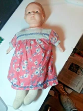 ca. 1914 Century Doll Co. Sears Sunshine Doll 14” Tall Hair is missing in spots 