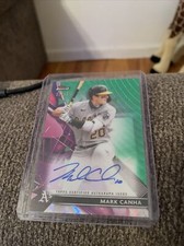 2021 Mark Canha Topps Finest Green Wave Refractor Autograph Auto 32/99 🔥🔥Mets