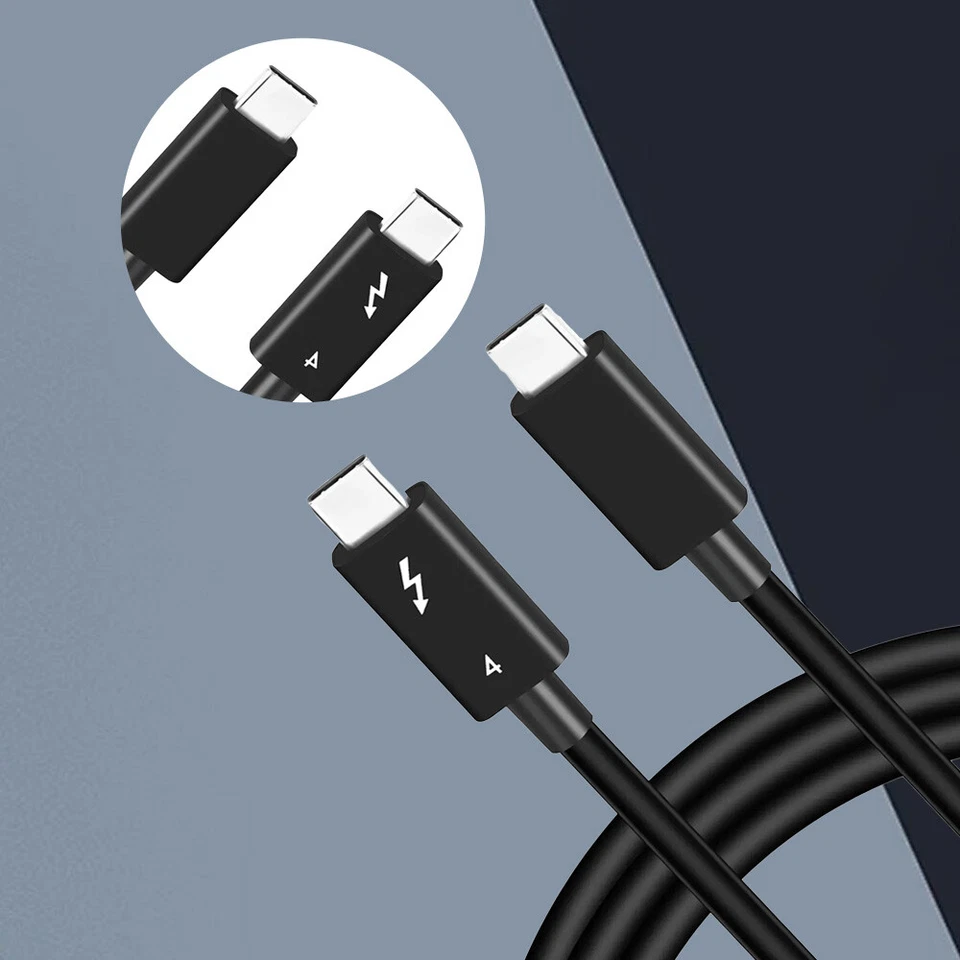 Thunderbolt4 Cable 0.7M 40Gbps 100W 5K 4K Display USB-C Gen 2 Video Cord - Image 4 of 4