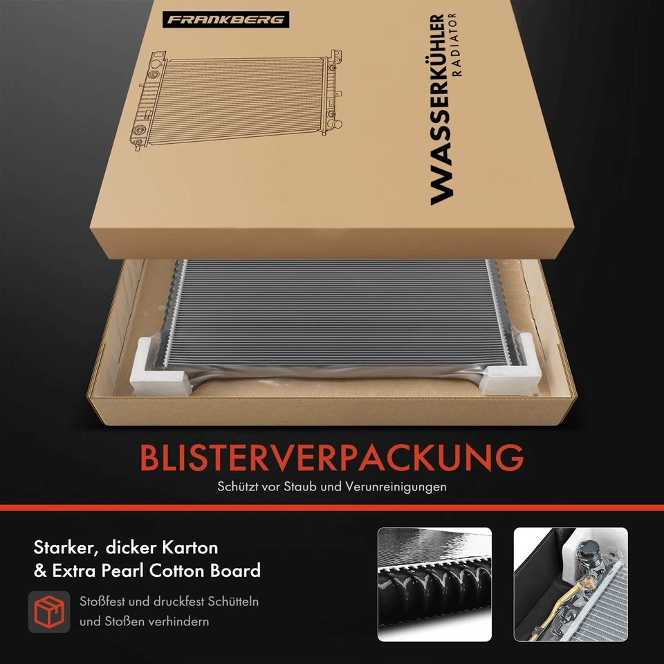 Radiatore acqua per Citroen Berlingo C4 Jumpy DS Opel Astra Peugeot 308 3008 - Immagine 4 di 4