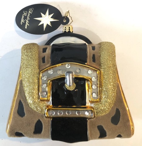 Christopher Radko Glas Weihnachtsschmuck "Purrfect Handtasche" Neu aus altem Lagerbestand nicht mehr produziert 2011 - Bild 2 von 9