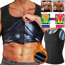 Men Gynecomastia Compression Tank Tops Sweat Vest Fitness Body Shaper Shirt US