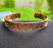 New Pure Copper Magnetic Bracelet Tibetan Arthritis Therapy Cuff Tribal Magnetic