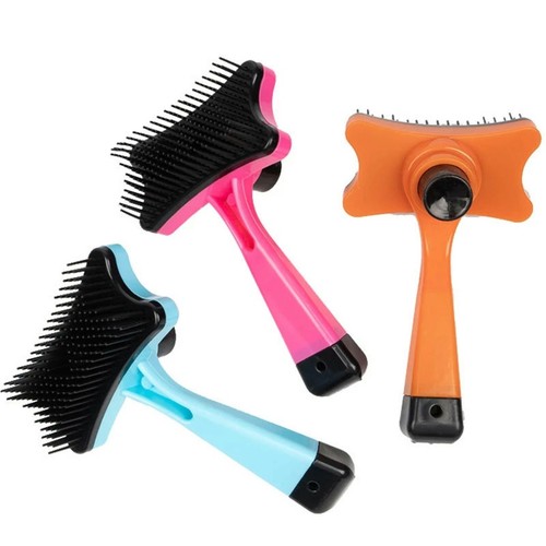 Pet Dog Cat Grooming Comb Brush Tool Gently Removes Loose Undercoat Knots Mats - Picture 5 of 15