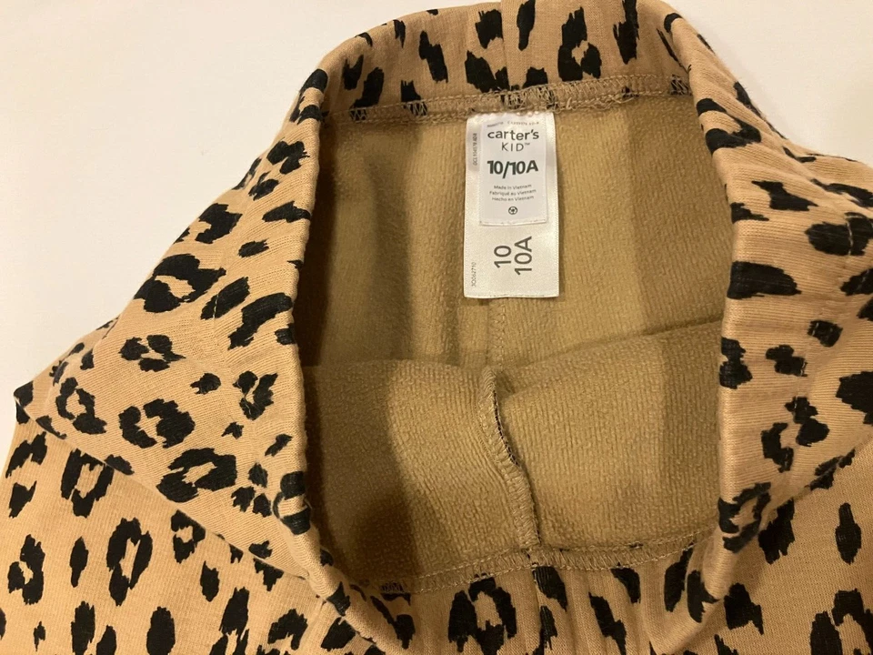 Leggings Polar Niñas Estampado Leopardo Acogedores Forrados Pantalones Invierno Carter's Talla:10/10A Foto 2 de 3
