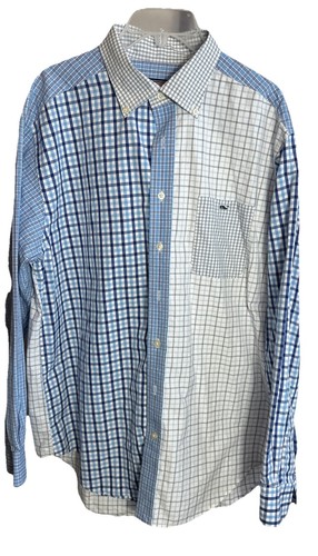 Vineyard Vines Shirt Mens L Colorful Plaid Patchwork Tucker Button Up Whale Logo - Bild 5 von 8