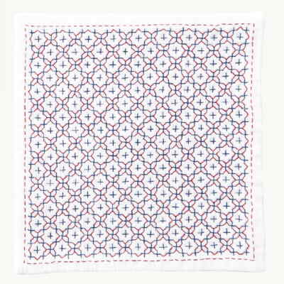 Olympus Hitomezashi Sashiko Stickpackung ''Taschentuch iine Jyuji-hanazashi'', Sto