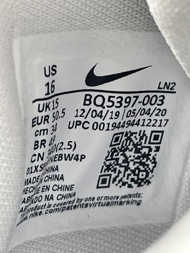 Nike Mens Adapt BB 2.0 Nike MAG Wolf Grey 2020 US Charger BQ5397-003 Size 16 NIB - Picture 11 of 17