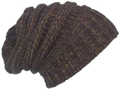 Cool4 Winter Strick Long Beanie Schwarz Oliv Grün meliert Wintermütze WGB06