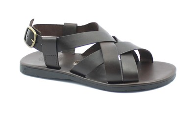 Boutique 150 - BORDO Ciabatta da camera UOMO in PELLE scuro f.do camoscio antiscivolo