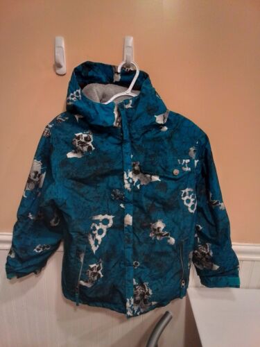 686 SNOWBOARD JACKET YOUTH BOYS LARGE -BLUE WITH SKULLS WINTER COAT - Picture 1 of 4