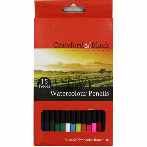 Crawford & Black 15 Watercolour pencils 36 Colouring Pencils Charcoal Sketch Set - Picture 3 of 18