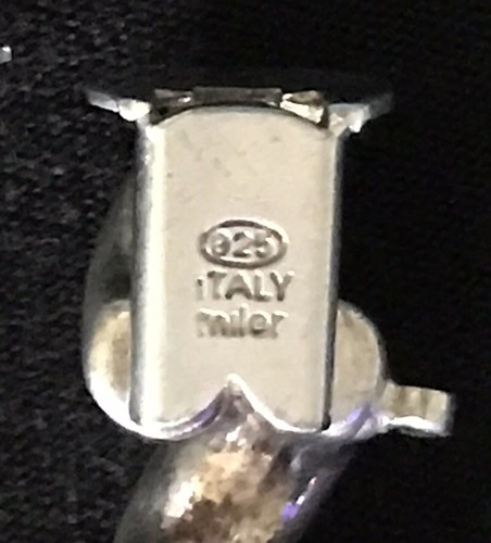 Lovely MILOR Italy San Marco Link Textured Sterling Silver 925 Bracelet 17 Grams - Picture 9 of 10